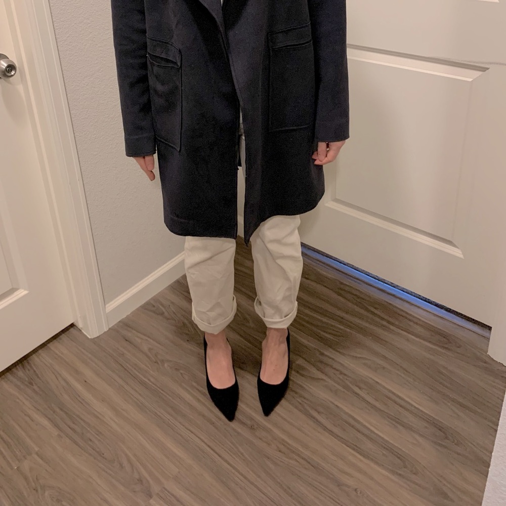 Suede, Square-Heel Pointed Heels